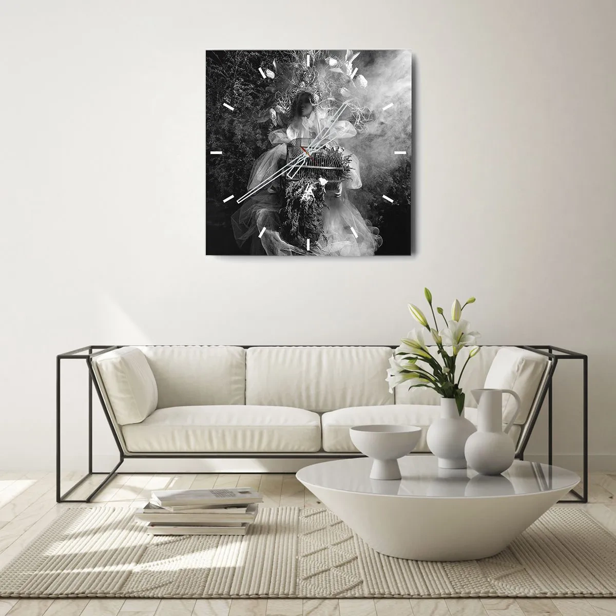 Relógio de parede - Relógio em vidro - A própria mãe – natureza - 30x30 cm