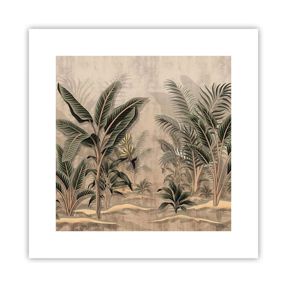 Pôster - Gravura em estilo colonial - 30x30 cm