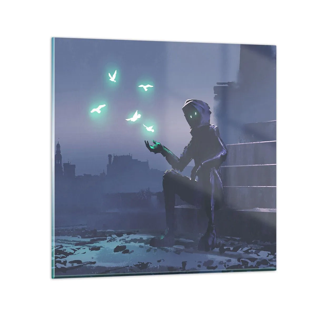 Quadro em vidro - A vida vai voltar - 70x70 cm