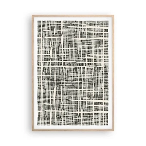 Pôster com moldura de carvalho claro - Uma composição tecida - 70x100 cm