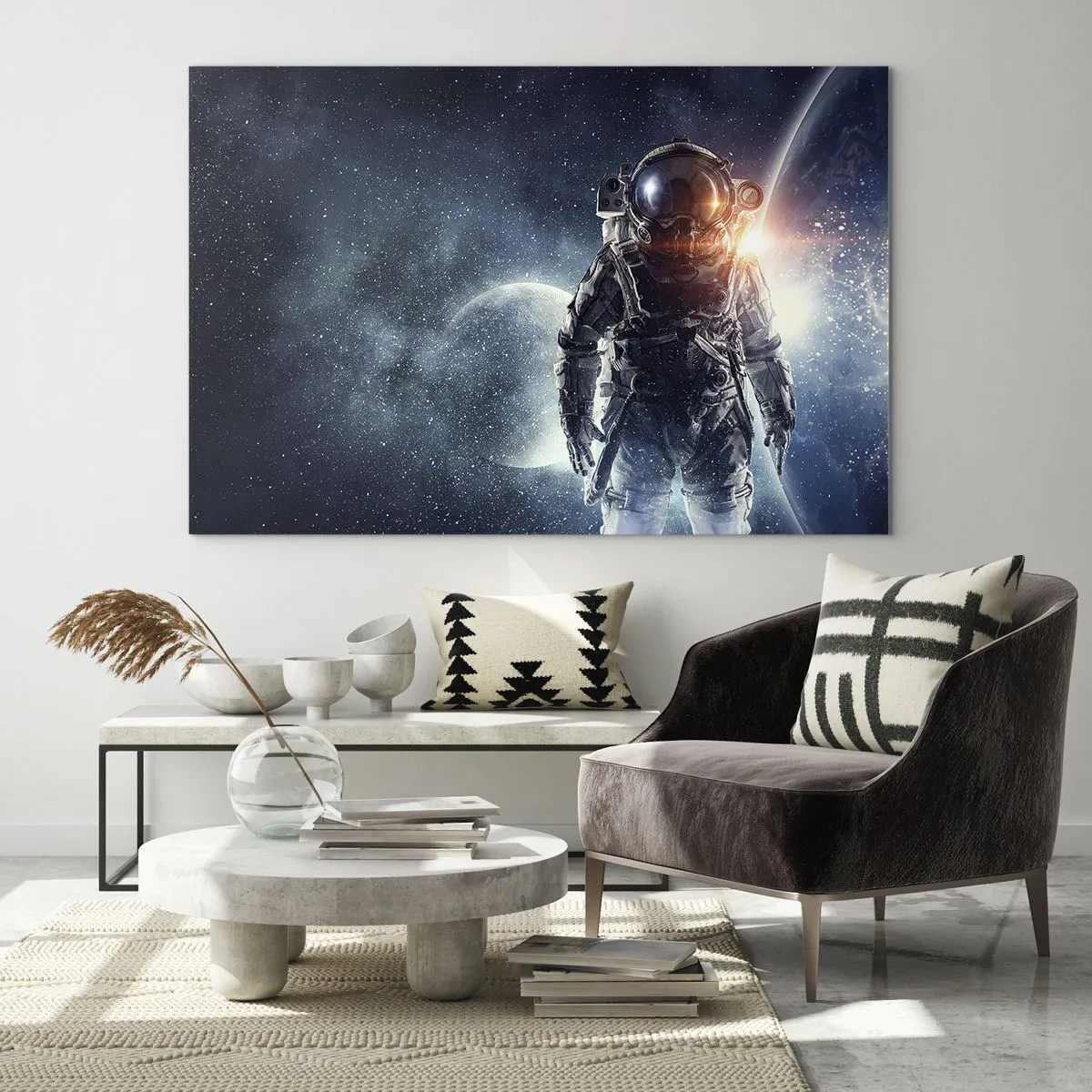 Quadro em vidro - Aventura espacial - 120x80 cm
