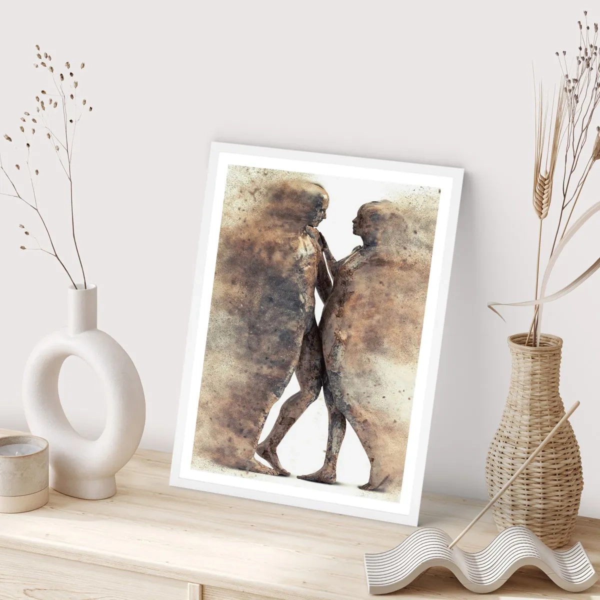 Pôster em moldura branca - Do pó vieram para amar - 70x100 cm
