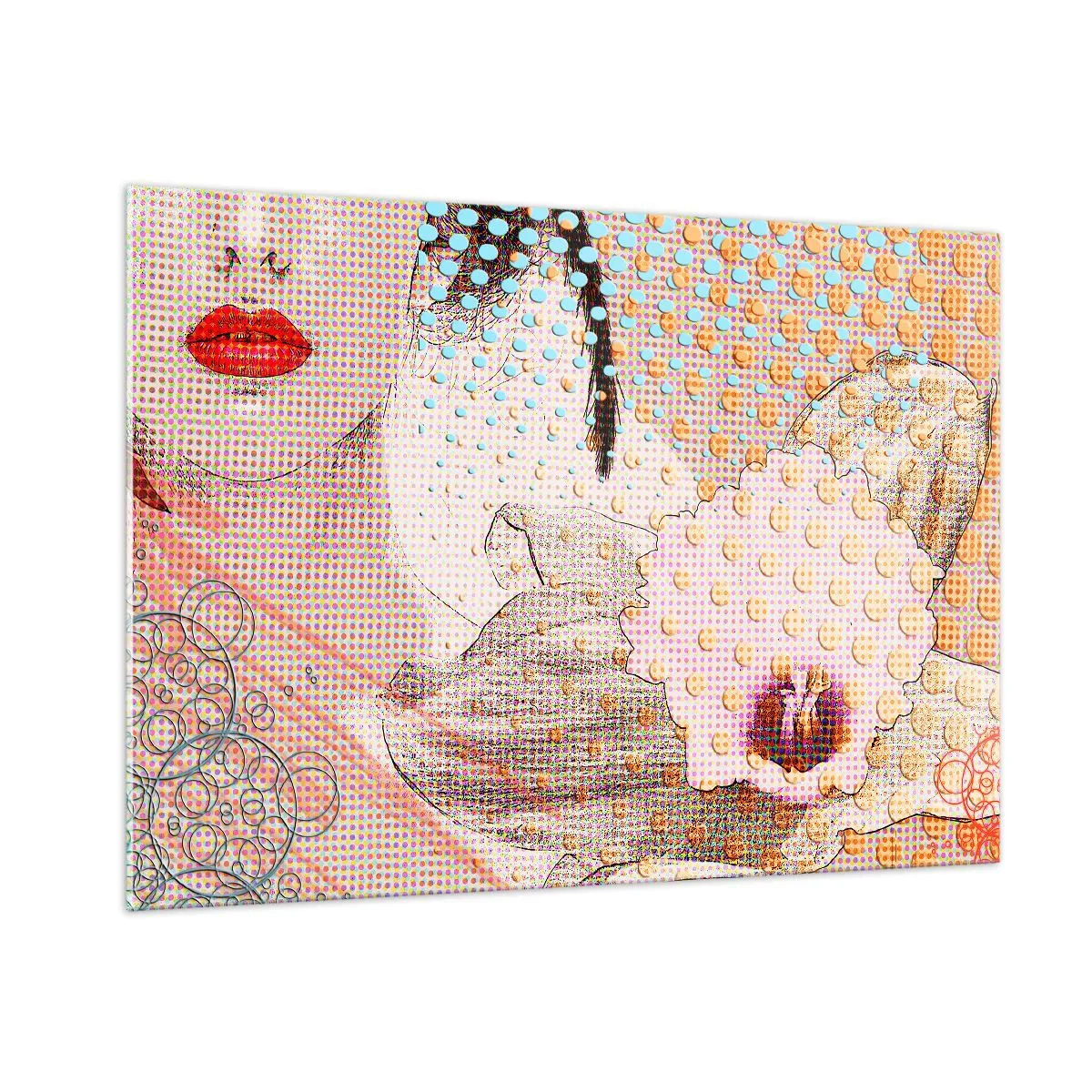 Quadro em vidro - Heroína de cartoon - 100x70 cm