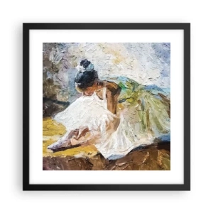 Pôster com moldura preta - Do quadro de Degas - 40x40 cm