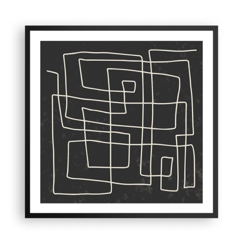 Pôster com moldura preta - Não é tão simples - 60x60 cm