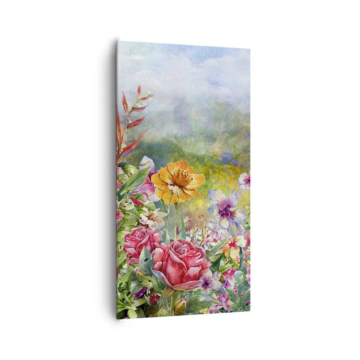 Quadro em tela - O jardim que enlouqueceu - 65x120 cm