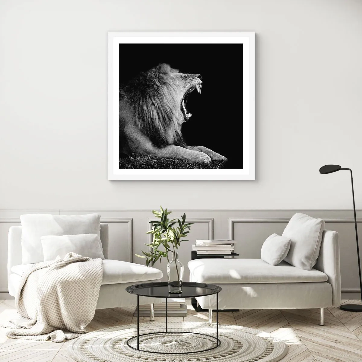 Pôster em moldura branca - Sem dúvida alguma - 30x30 cm