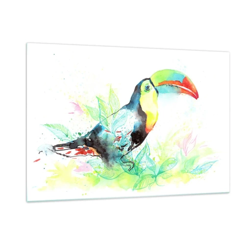 Quadro em vidro - Colorido como a América do Sul - 120x80 cm