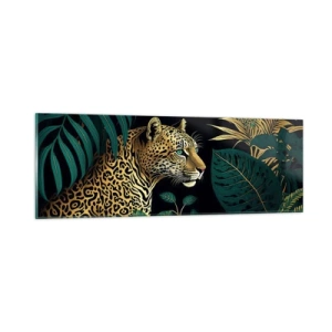 Quadro em vidro - Um anfitrião na selva - 90x30 cm