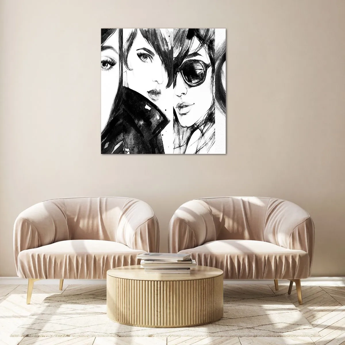 Quadro em vidro - Beleza multiplicada - 30x30 cm