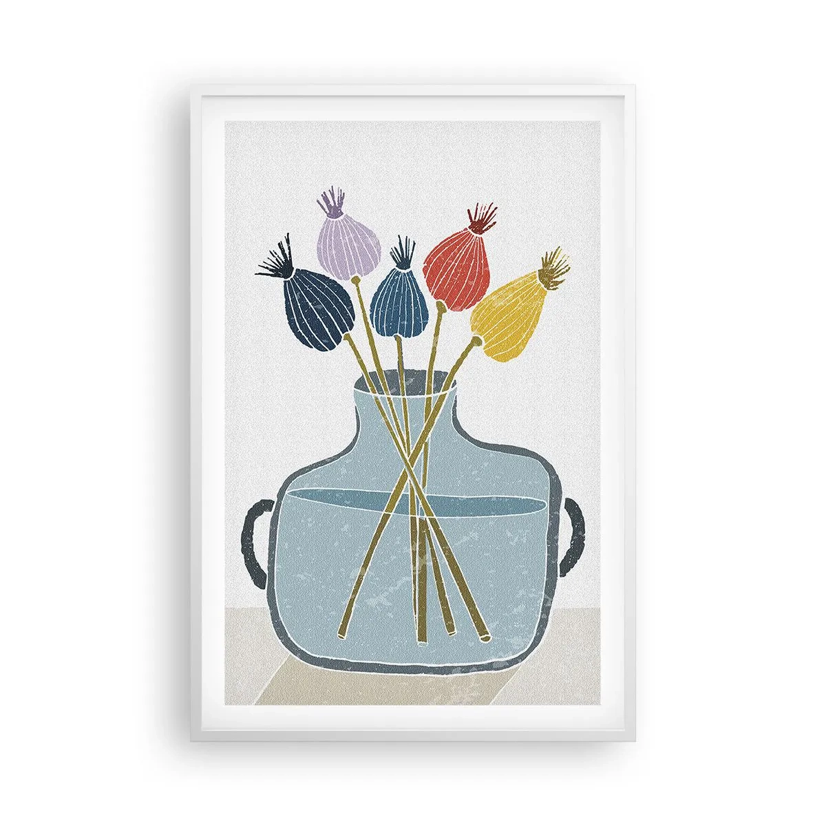 Pôster em moldura branca - Como semeou a papoula - 61x91 cm