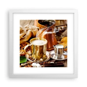 Pôster em moldura branca - Bons dias! - 30x30 cm