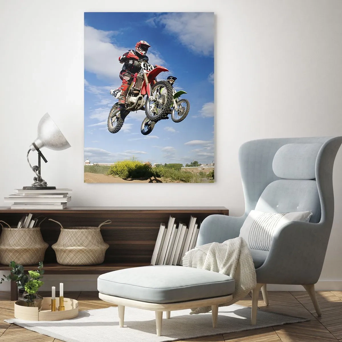 Quadro em vidro - Salto celeste - 80x120 cm