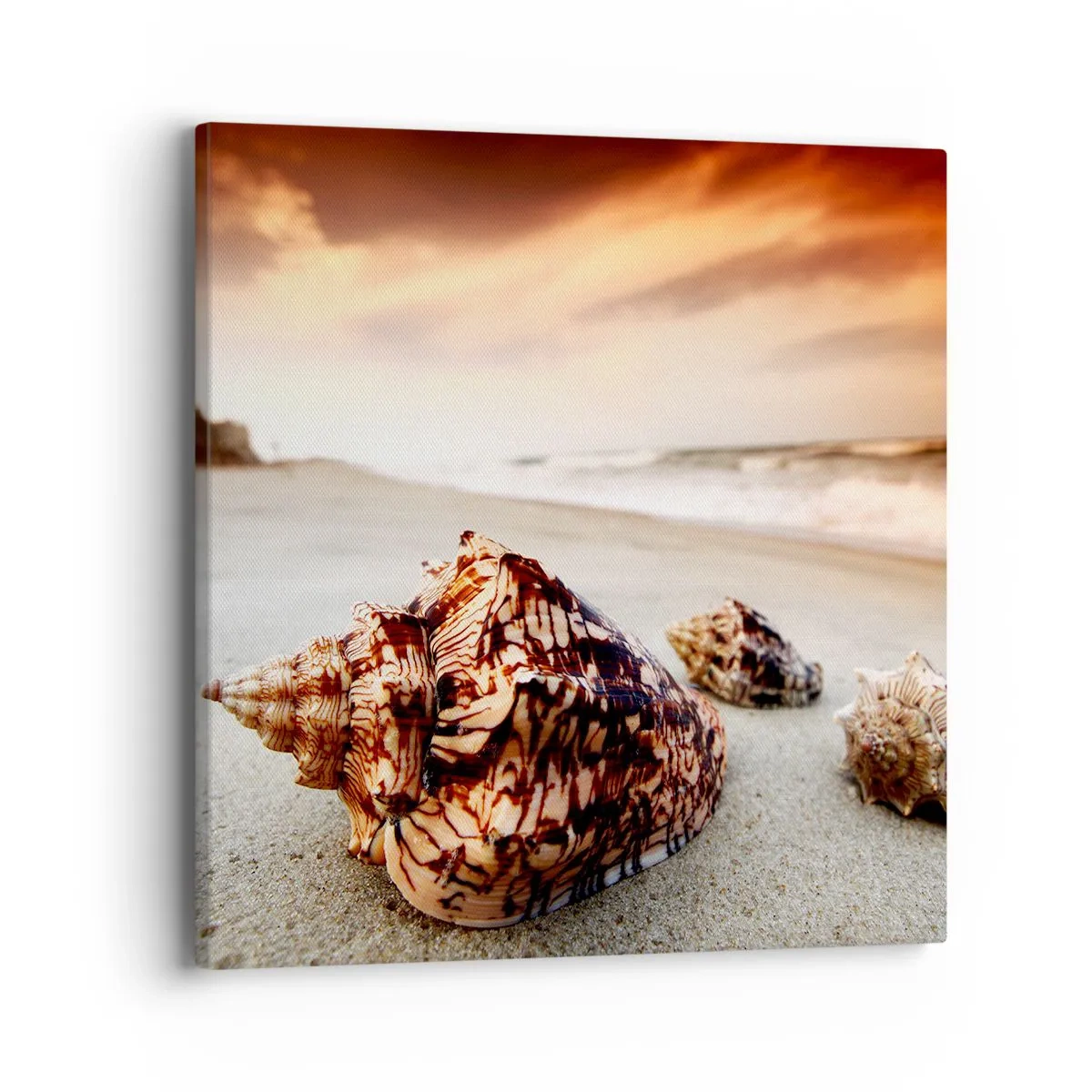 Quadro em tela - Expulso pelas ondas - 40x40 cm
