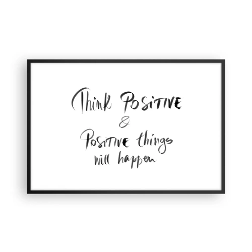 Pôster com moldura preta - Como viver? - 91x61 cm