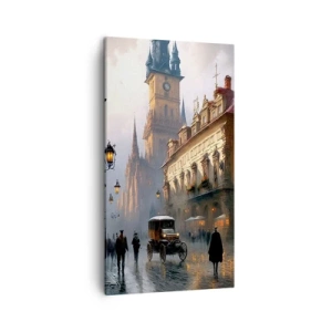Quadro em tela - O encanto de uma noite em Praga - 45x80 cm