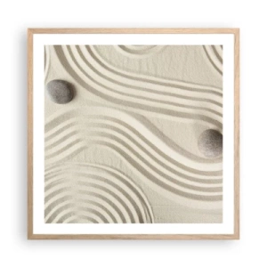 Pôster com moldura de carvalho claro - Um toque de calor - 60x60 cm