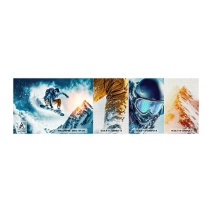 Amostra de papel de parede Premium Canvas - Emoções extremas - Snowboard, Esporte, Inverno - 100x30 cm