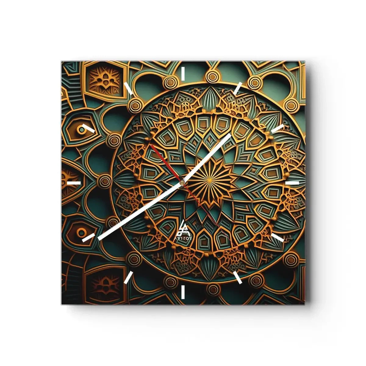 Relógio de parede - Relógio em vidro - Em uma atmosfera árabe - 30x30 cm