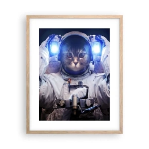 Pôster com moldura de carvalho claro - Houston, temos um problema - 40x50 cm