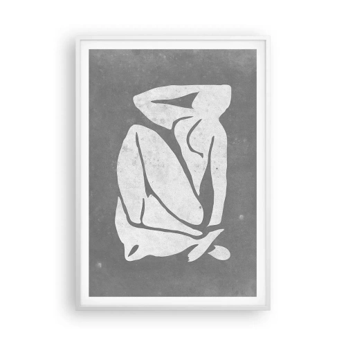 Pôster em moldura branca - Nos pensamentos - 70x100 cm