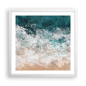 Pôster em moldura branca - Histórias do mar - 50x50 cm