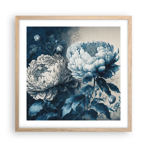 Pôster com moldura de carvalho claro - Casal que combina - 50x50 cm