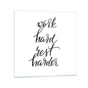 Quadro em vidro - Equilíbrio da vida - 60x60 cm