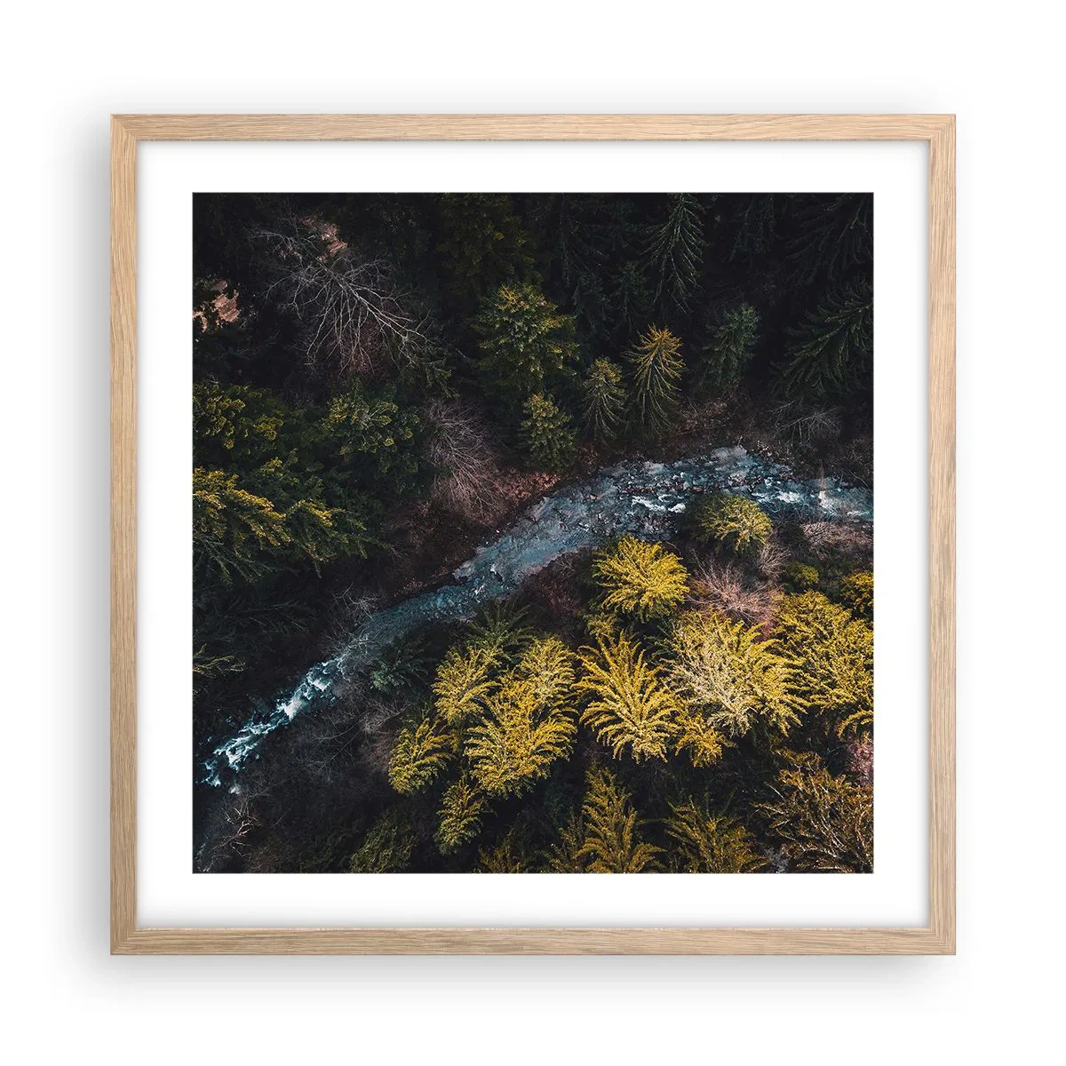 Pôster com moldura de carvalho claro - Rápido e cada vez mais rápido - 50x50 cm