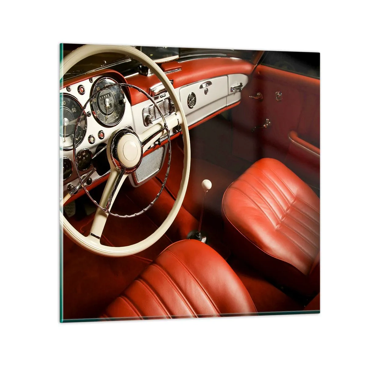 Quadro em vidro - Luxo vintage - 70x70 cm