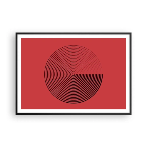 Pôster com moldura preta - Movimento circular - 100x70 cm