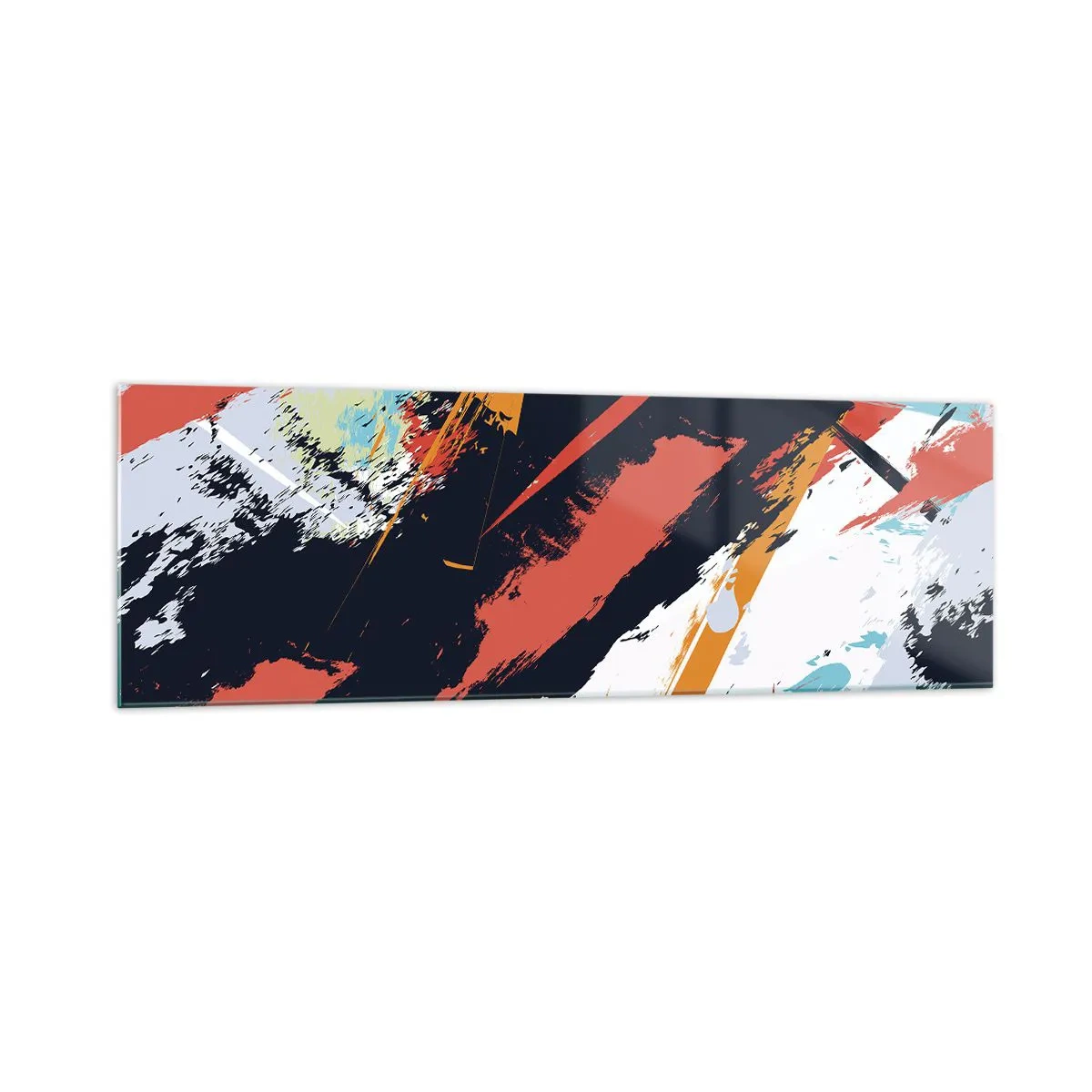 Quadro em vidro - Composição dinâmica - 160x50 cm