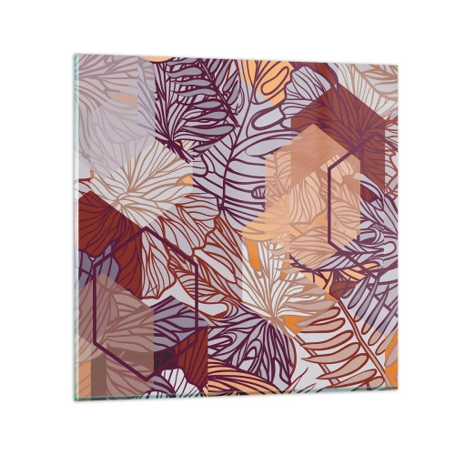 Quadro em vidro - A impossível relação entre a geometria e a natureza - 30x30 cm