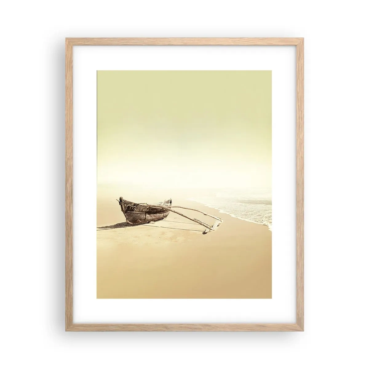 Pôster com moldura de carvalho claro - Memória dos mares do sul - 40x50 cm