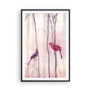 Pôster com moldura preta - O Conto da floresta rosa - 61x91 cm