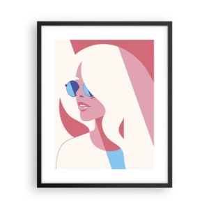 Pôster com moldura preta - Era uma loira... - 40x50 cm