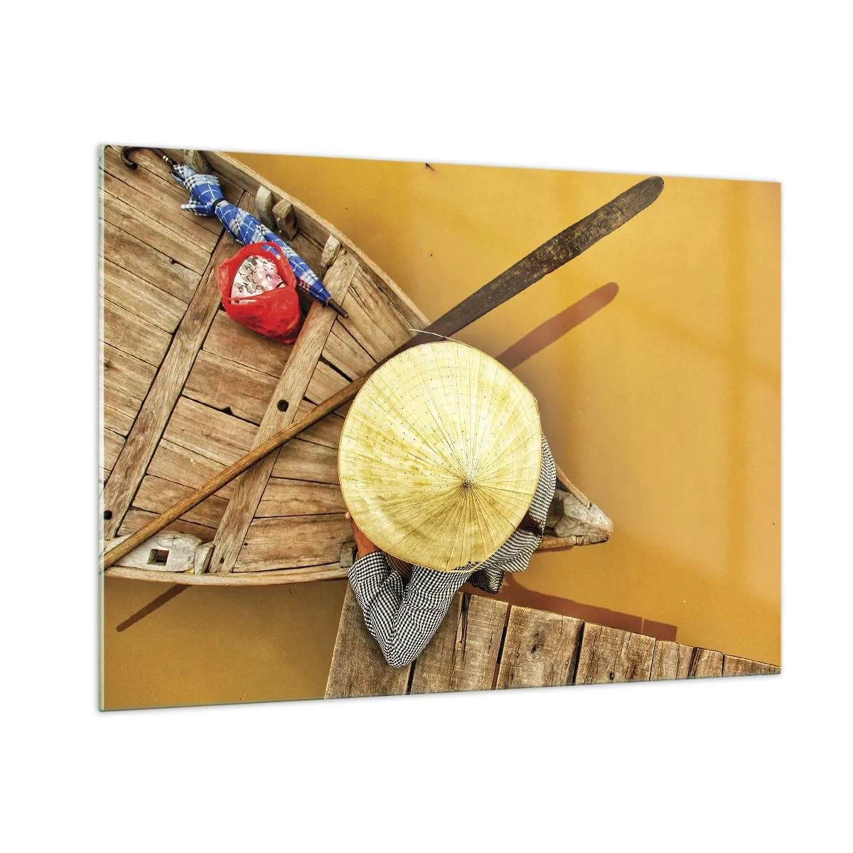 Quadro em vidro - A vida no rio amarelo - 100x70 cm