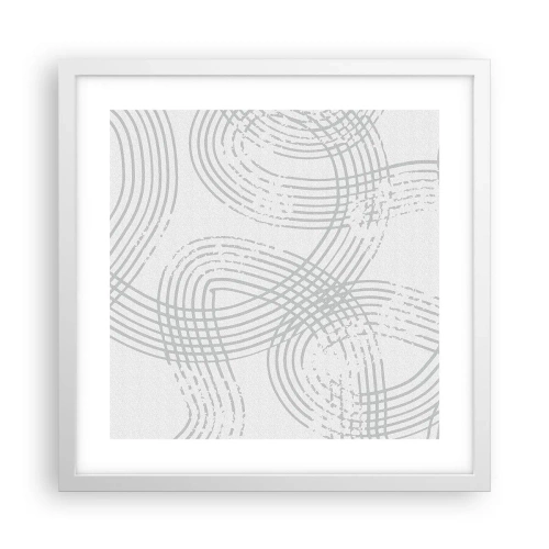 Pôster em moldura branca - Não existe caminho reto - 40x40 cm