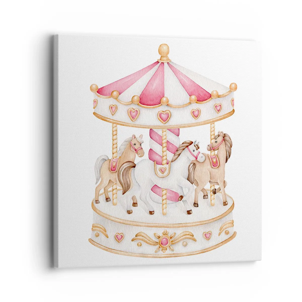 Quadro em tela - O doce mundo da infância - 30x30 cm