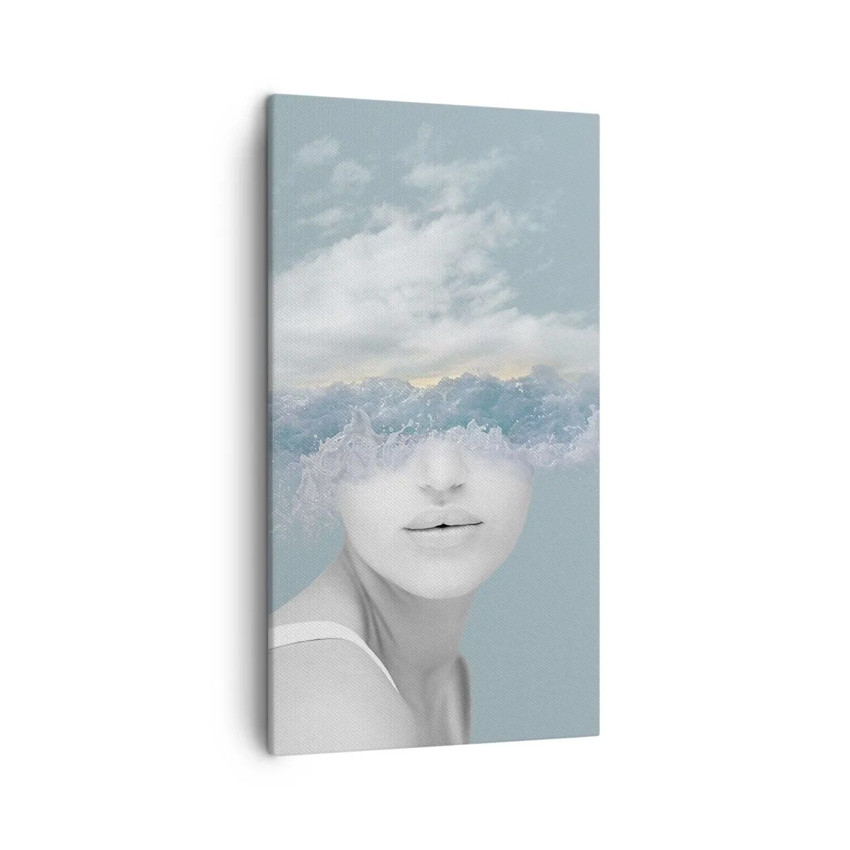 Quadro em tela - Com a cabeça nas nuvens - 45x80 cm