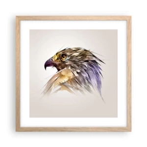 Pôster com moldura de carvalho claro - Retrato de um guerreiro - 40x40 cm