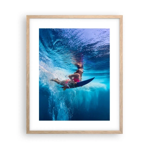 Pôster com moldura de carvalho claro - Profundidade da alegria - 40x50 cm