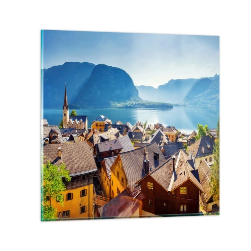 Quadro em vidro - Não poderia ser mais pitoresco - 60x60 cm
