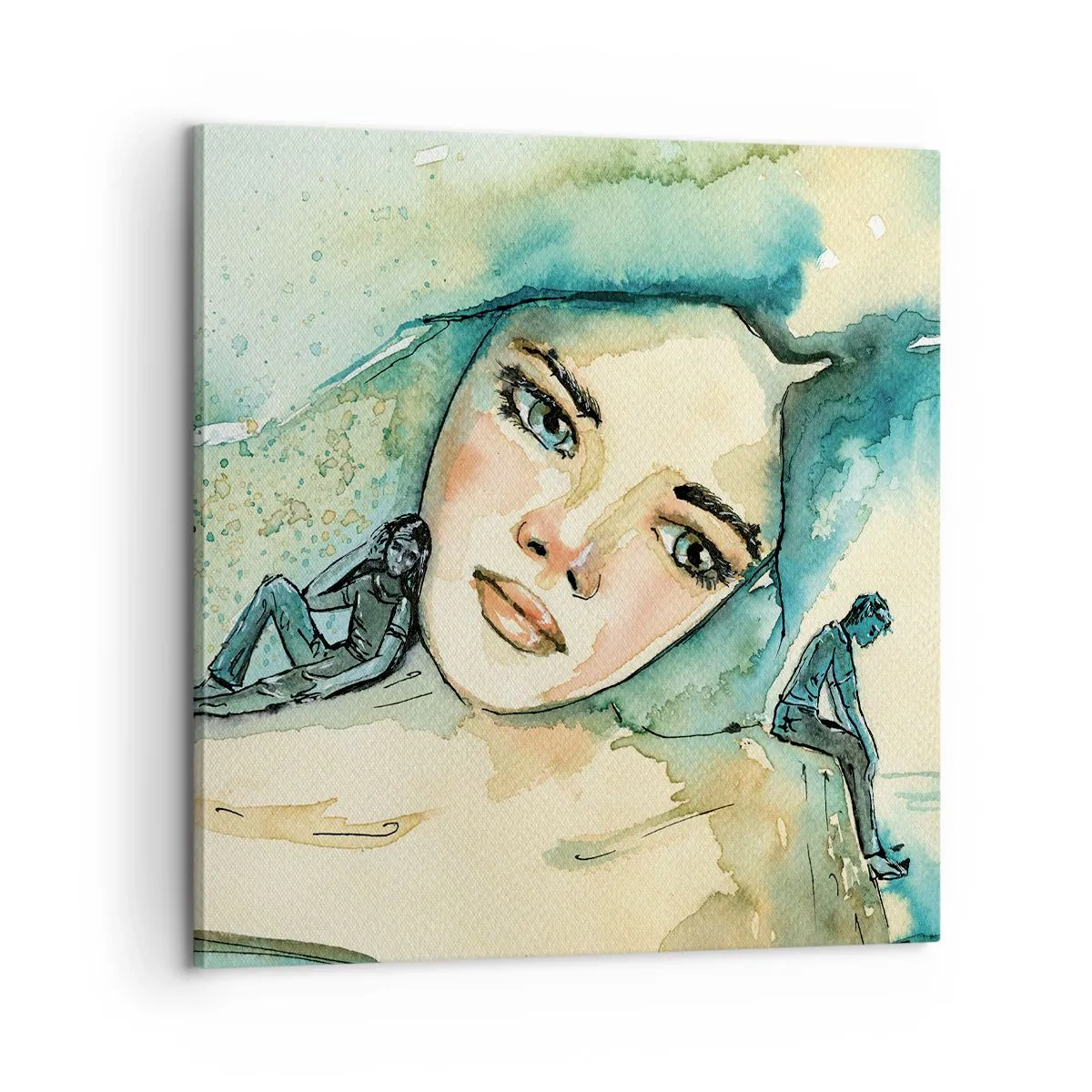 Quadro em tela - Am I blue? - 60x60 cm