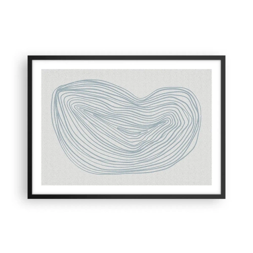 Pôster com moldura preta - Deixe cair o sorriso - 70x50 cm