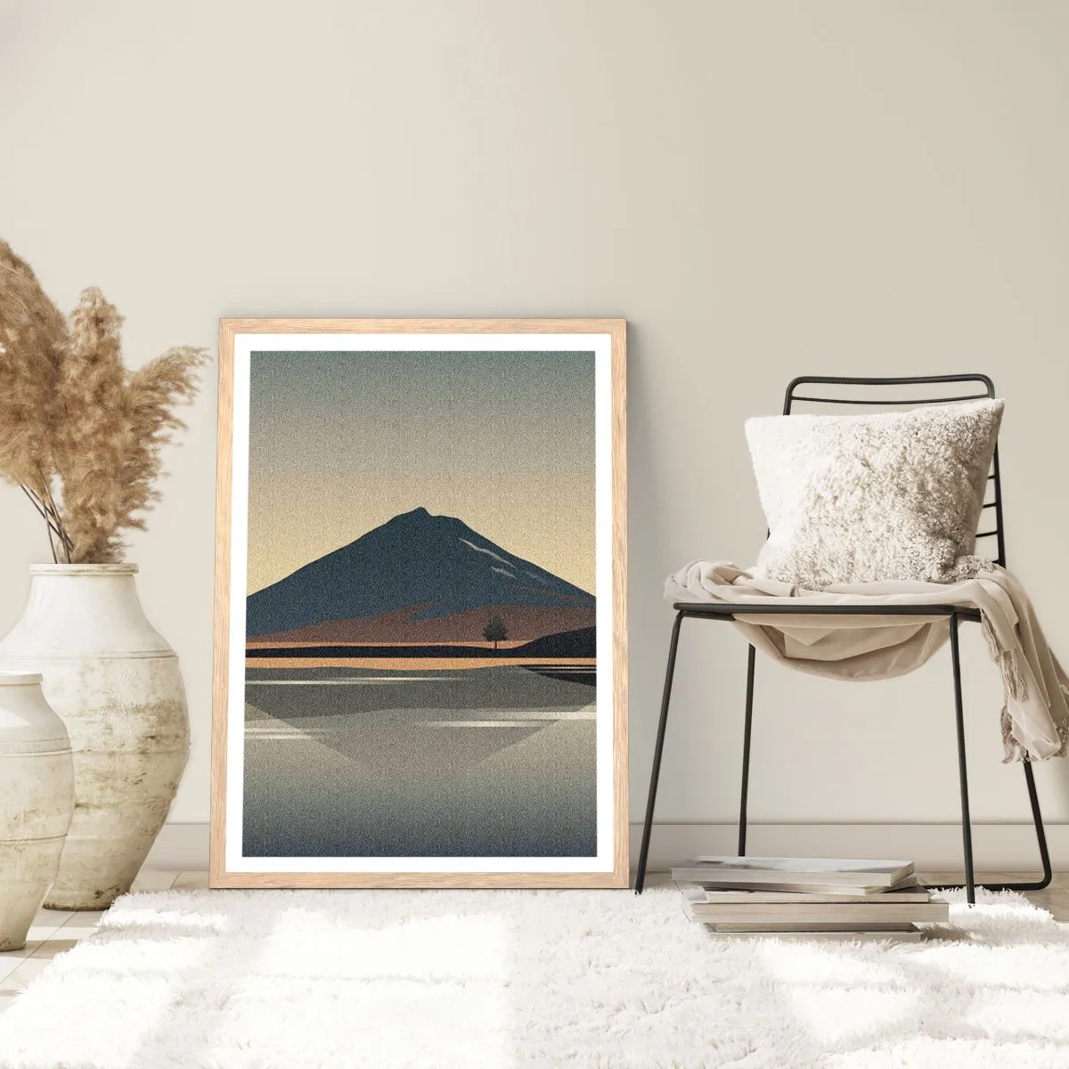 Pôster com moldura de carvalho claro - Reflexo de espelho - 61x91 cm