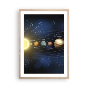 Pôster com moldura de carvalho claro - Um de dez - 50x70 cm