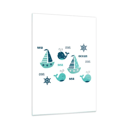 Quadro em vidro - Através dos mares e oceanos - 50x70 cm