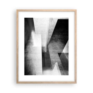 Pôster com moldura de carvalho claro - Estrutura espacial - 40x50 cm