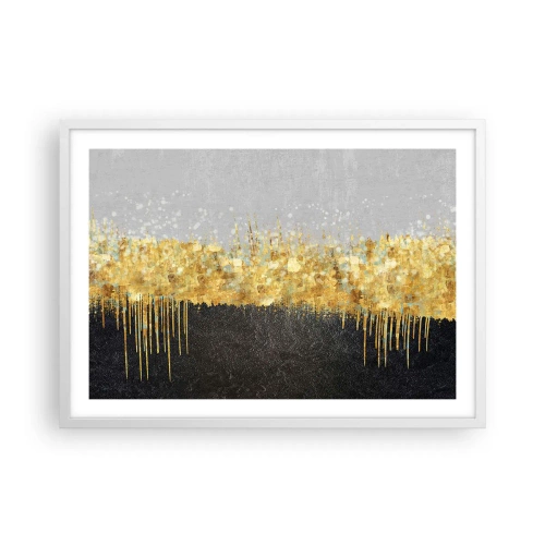 Pôster em moldura branca - Para dentro e para cima - 70x50 cm